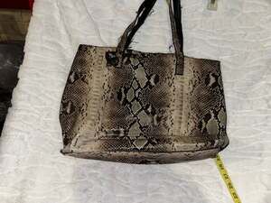 Wilsons Leather Reversible Snakeskin Print Tote Bag